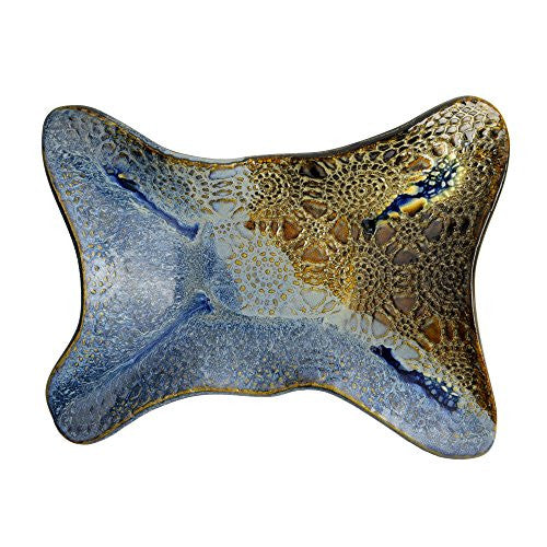 Ole Fish House Embossed Wavy Dish, Ocean Blue - The Barrington Garage