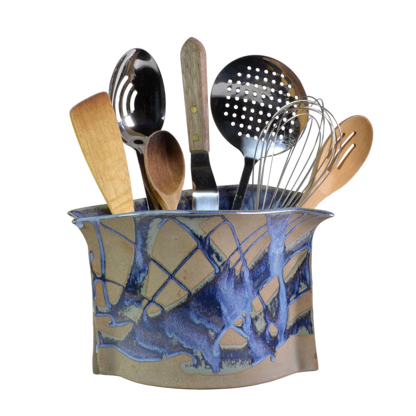 Anthony Stoneware Pocket Vase Utensil Crock