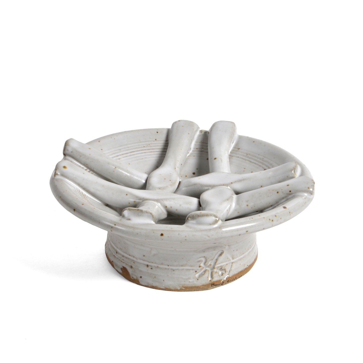 Anthony Stoneware Hashtag Soap Dish, Handmade American Pottery