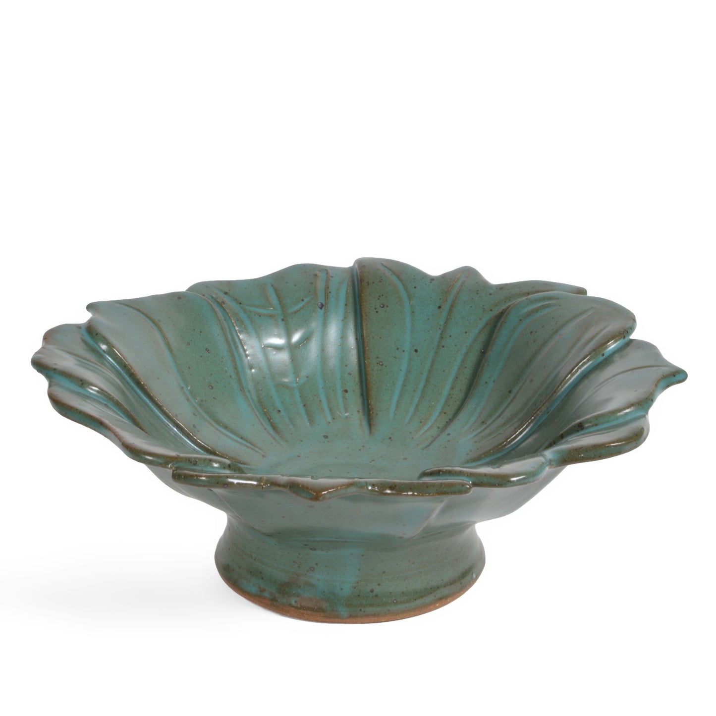 Anthony Stoneware Petals 8-inch Footed Bowl