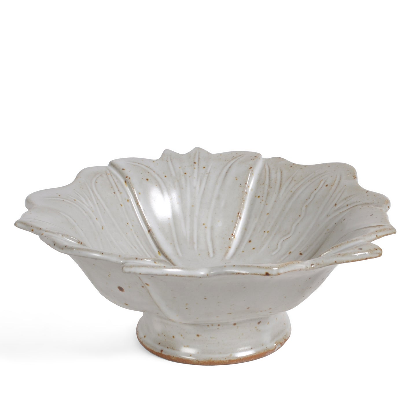 Anthony Stoneware Petals 8-inch Footed Bowl