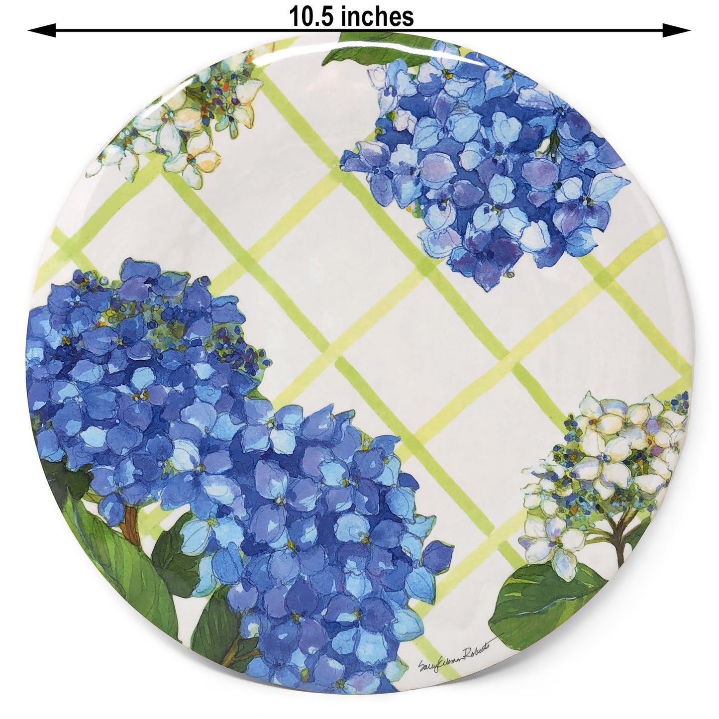Bamboo Table Hydrangea Lattice Dinner Plate, Set of 4