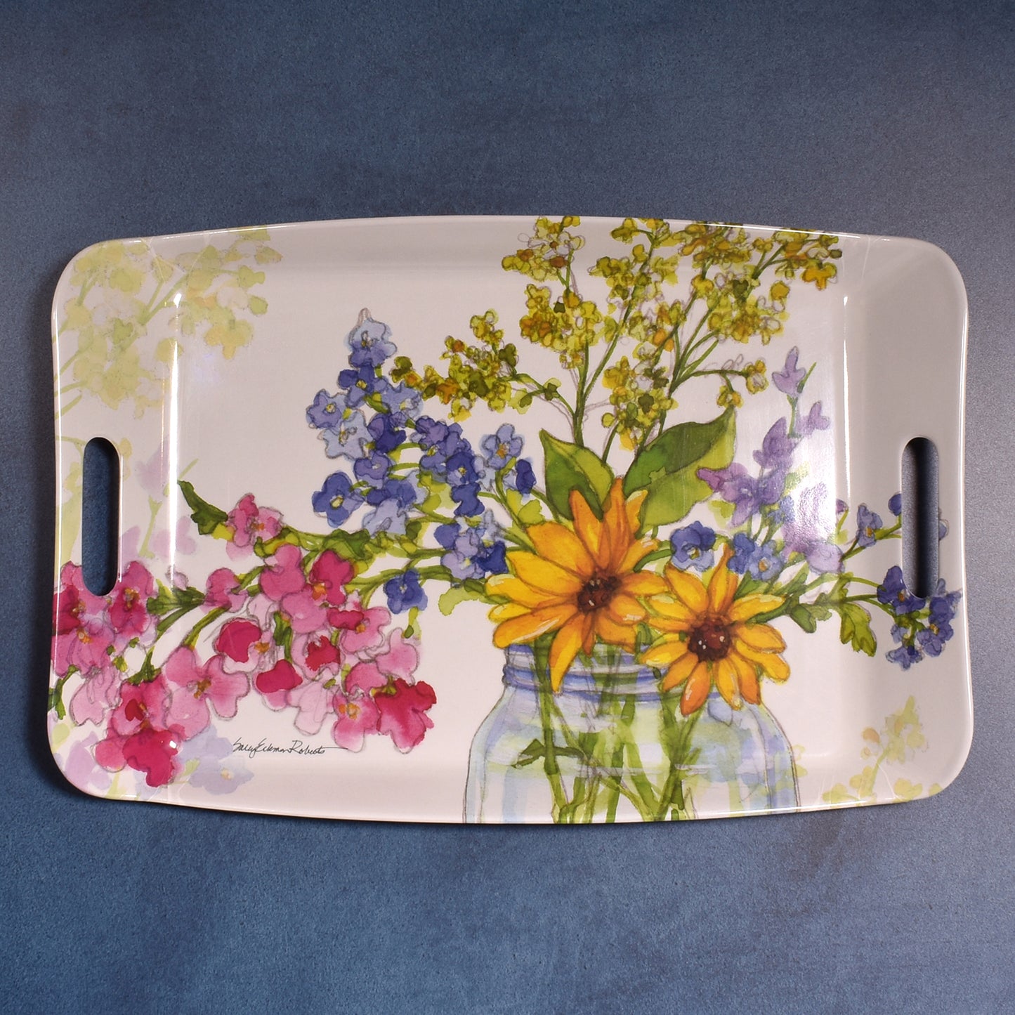 Bamboo Table Jars of Sunshine 18 x 12-inch Serving Tray