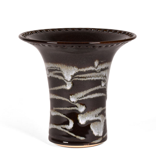 Barb Lund Pottery Earring Holder, Black/White