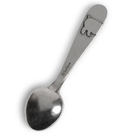 Beehive Handmade Pig Lead-Free Pewter Baby Spoon, Made in the USA