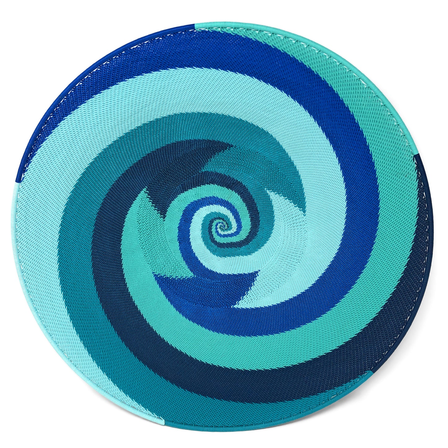 Fair Trade Zulu Telephone Wire 16-inch Platter Basket, African Ocean