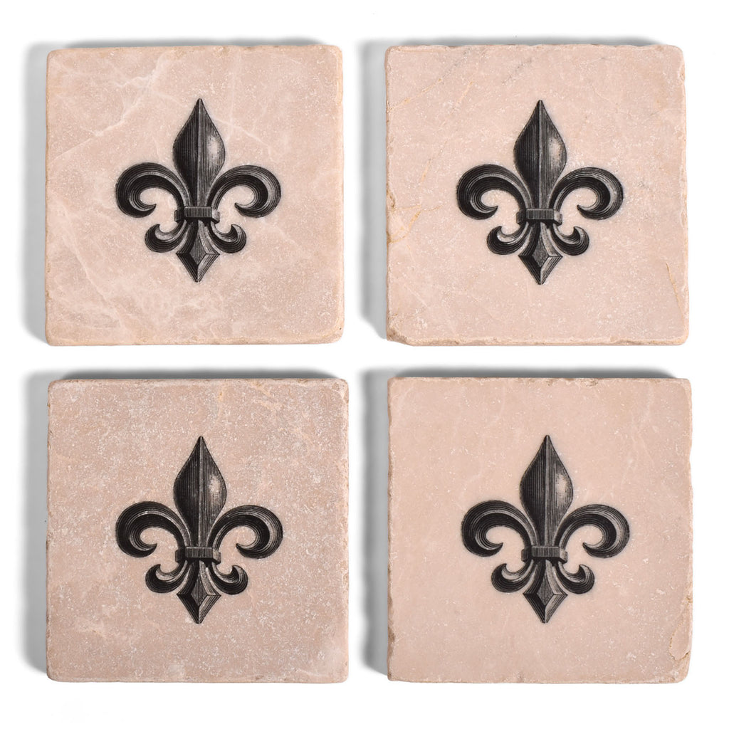  Handmade Blank Marble Coasters - Square Wooden