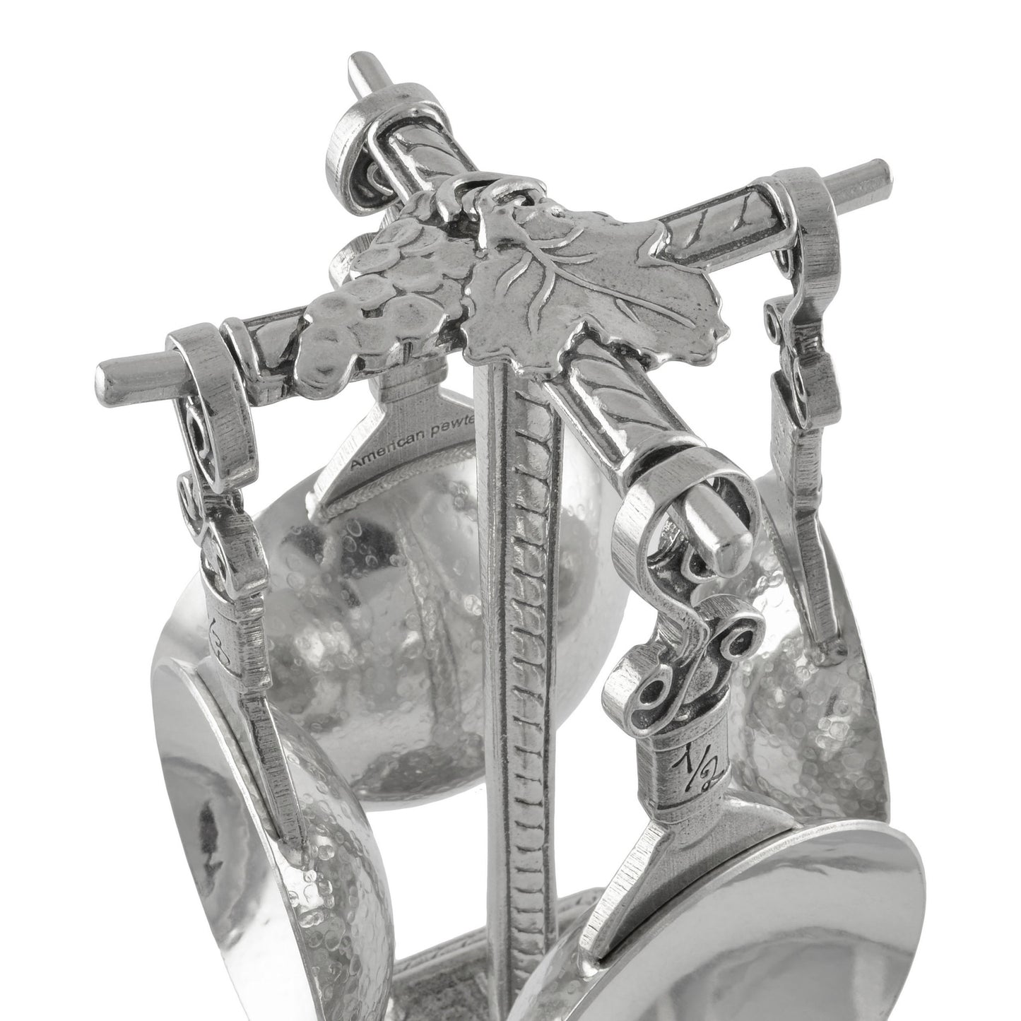 Crosby and Taylor Vineyard Pewter Measuring Cups with Display Post - The Barrington Garage