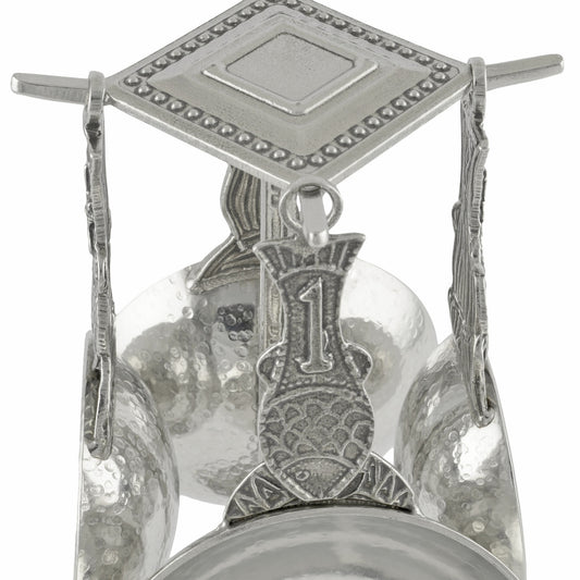 Crosby & Taylor Fish Artisan Pewter Measuring Cups with Display Post