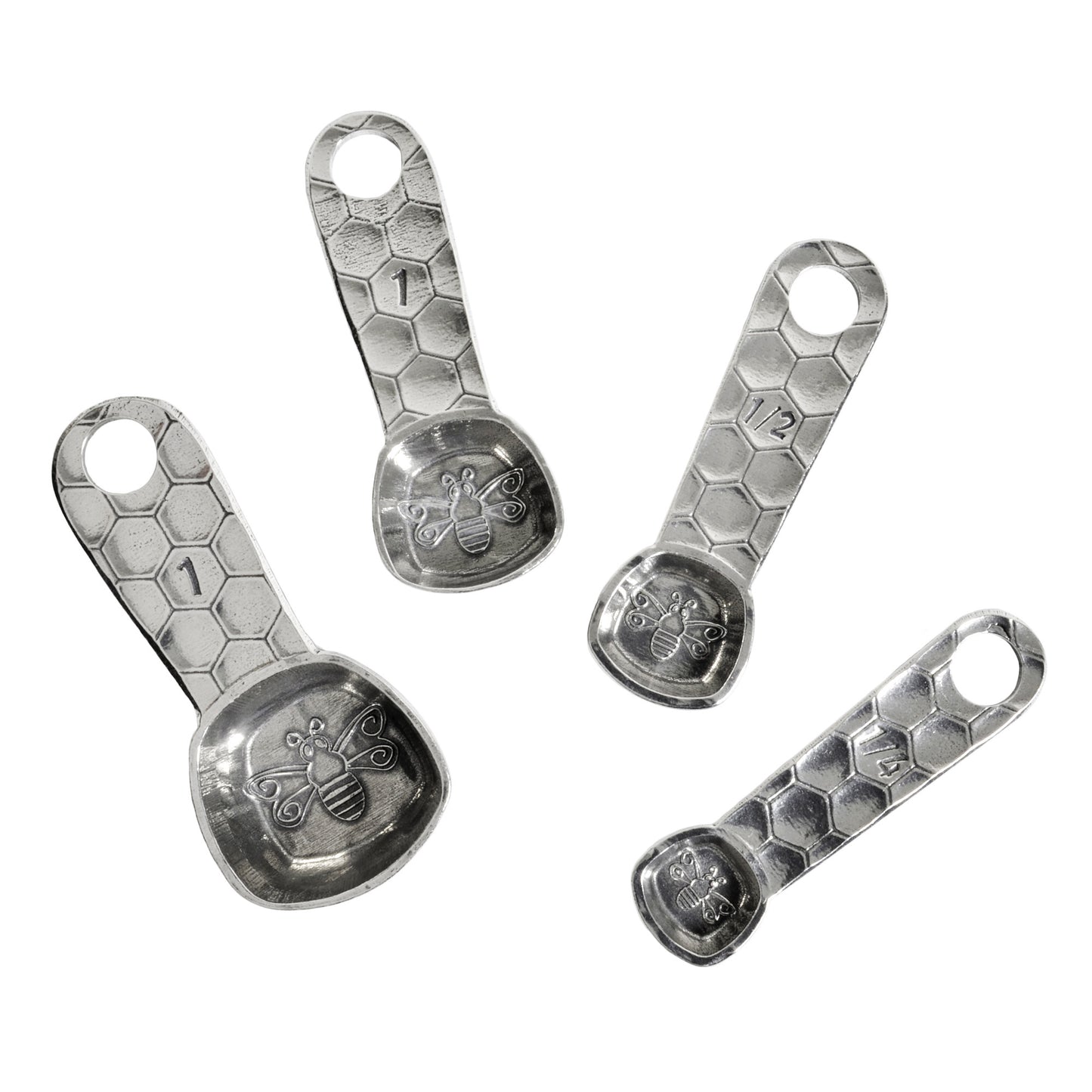 Crosby and Taylor Honey Bee Pewter Measuring Cups and Spoons Super Post Set - The Barrington Garage