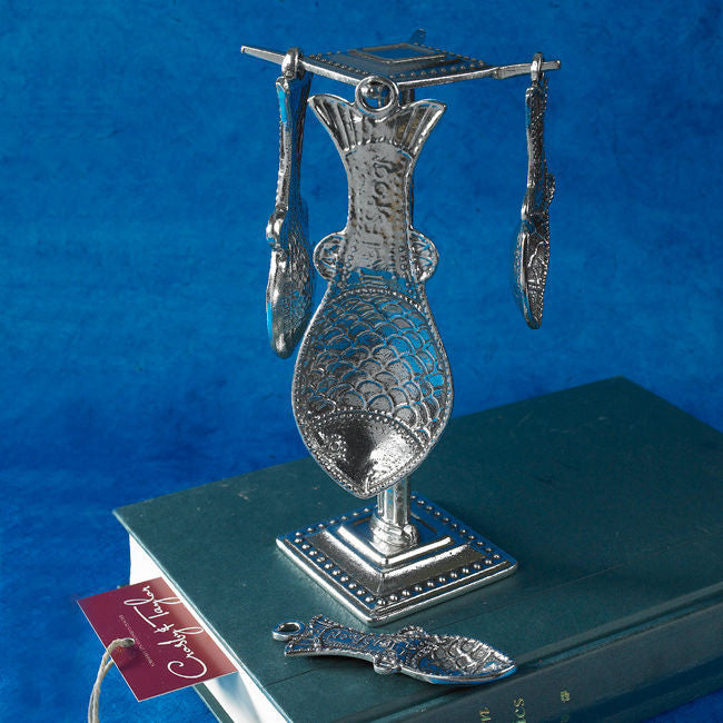 Crosby and Taylor Fish Pewter Measuring Spoons with Display Post - The Barrington Garage