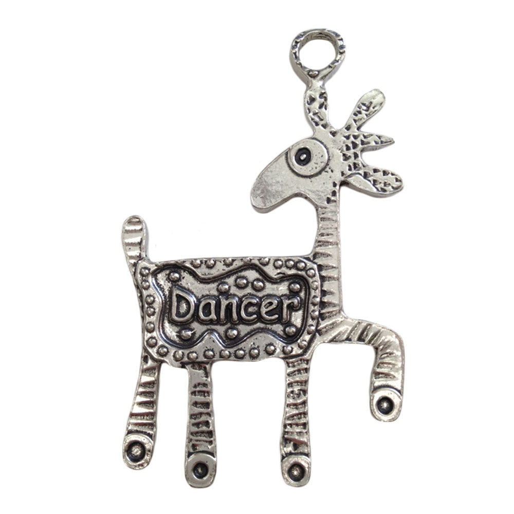 Crosby and Taylor Reindeer Handmade Pewter Ornament