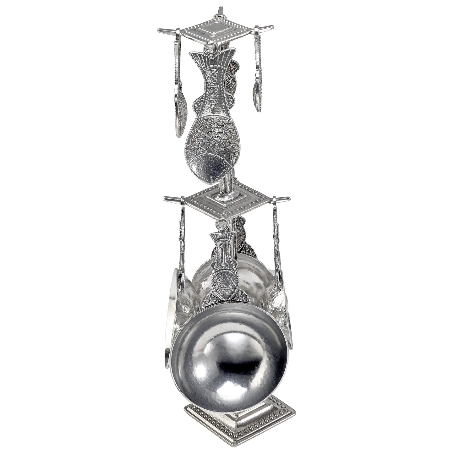 Crosby and Taylor Fish Pewter Measuring Cups and Spoons Super Post Set - The Barrington Garage