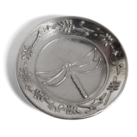 Crosby & Taylor Dragonfly Pewter Teabag Holder Trinket Dish