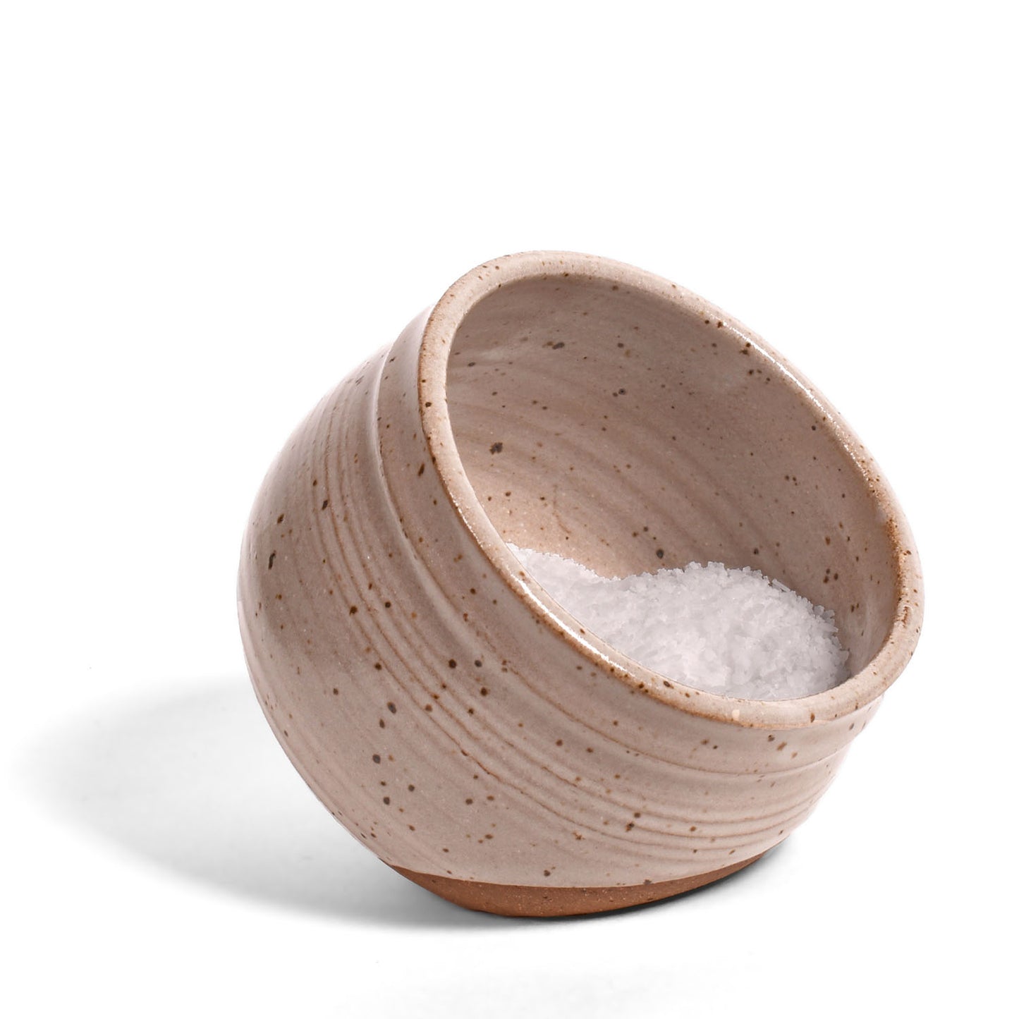 Clay Path Studio Handmade American Pottery Open Salt Cellar, Vanilla Bean