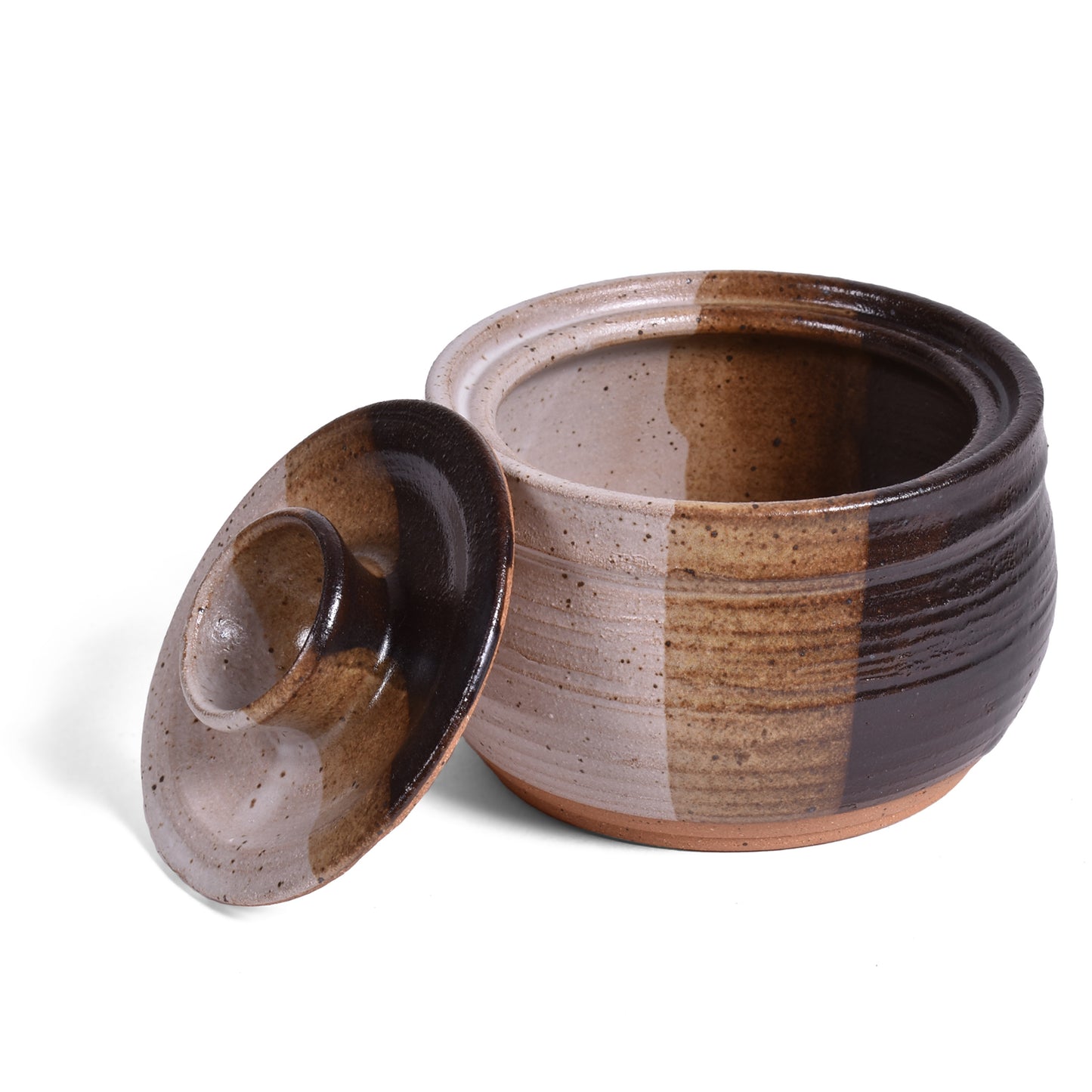 Clay Path Studio Handmade American Pottery Sugar Bowl, Macchiato