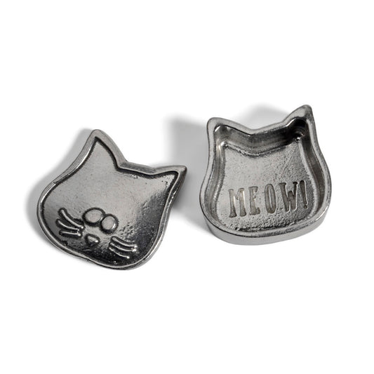 Crosby & Taylor Kitty Meow Tiny Pewter Sentiment Open