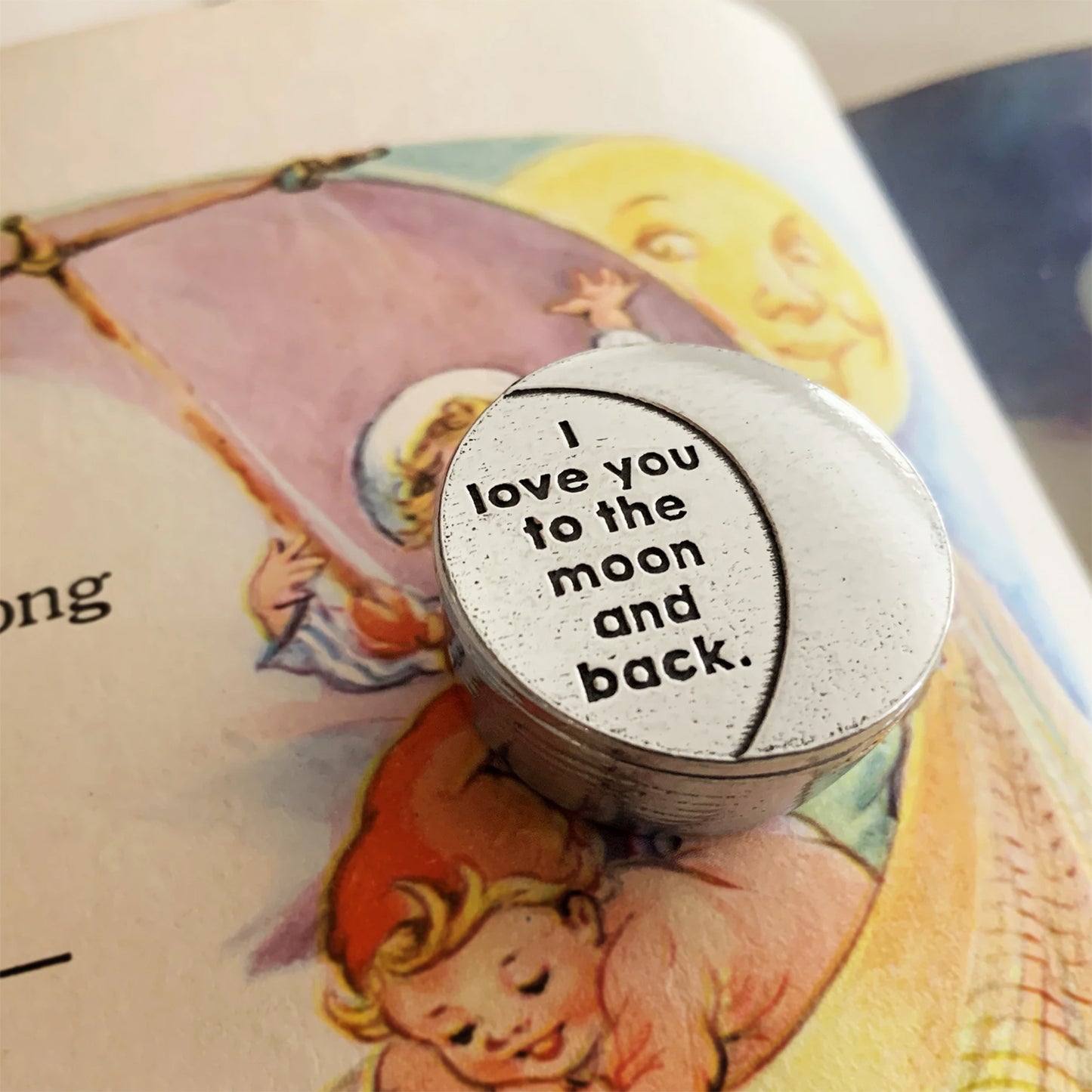 Crosby & Taylor I Love You to the Moon and Back Tiny Pewter Sentiment Box
