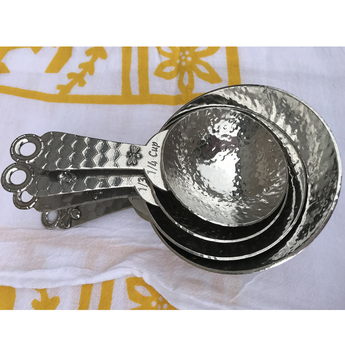 Crosby & Taylor Honeybee 4-piece Pewter Measuring Cup Set