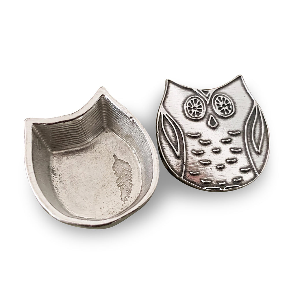 Crosby & Taylor Owl 1-1/4" Tiny Pewter Sentiment Box