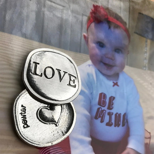Crosby & Taylor Love Pewter Sentiment Token, American Handmade