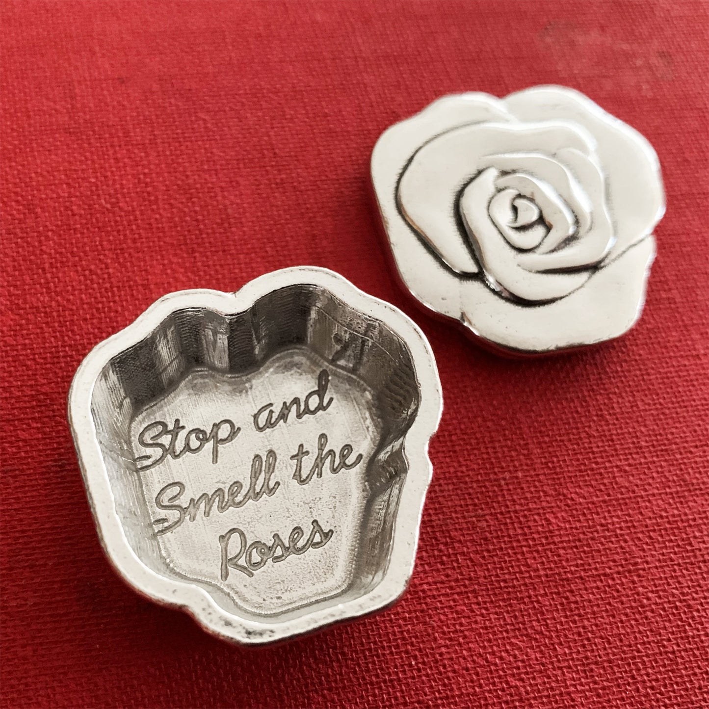 Crosby & Taylor Rose Tiny Pewter Sentiment Box