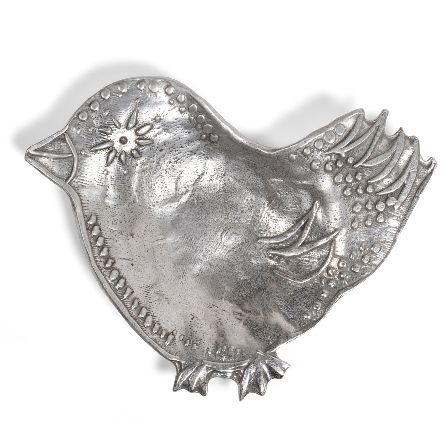 Crosby & Taylor Bird American Pewter Teabag Holder/Trinket Dish