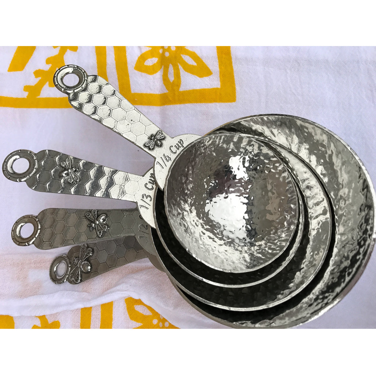 Crosby & Taylor Honeybee 4-piece Pewter Measuring Cup Set