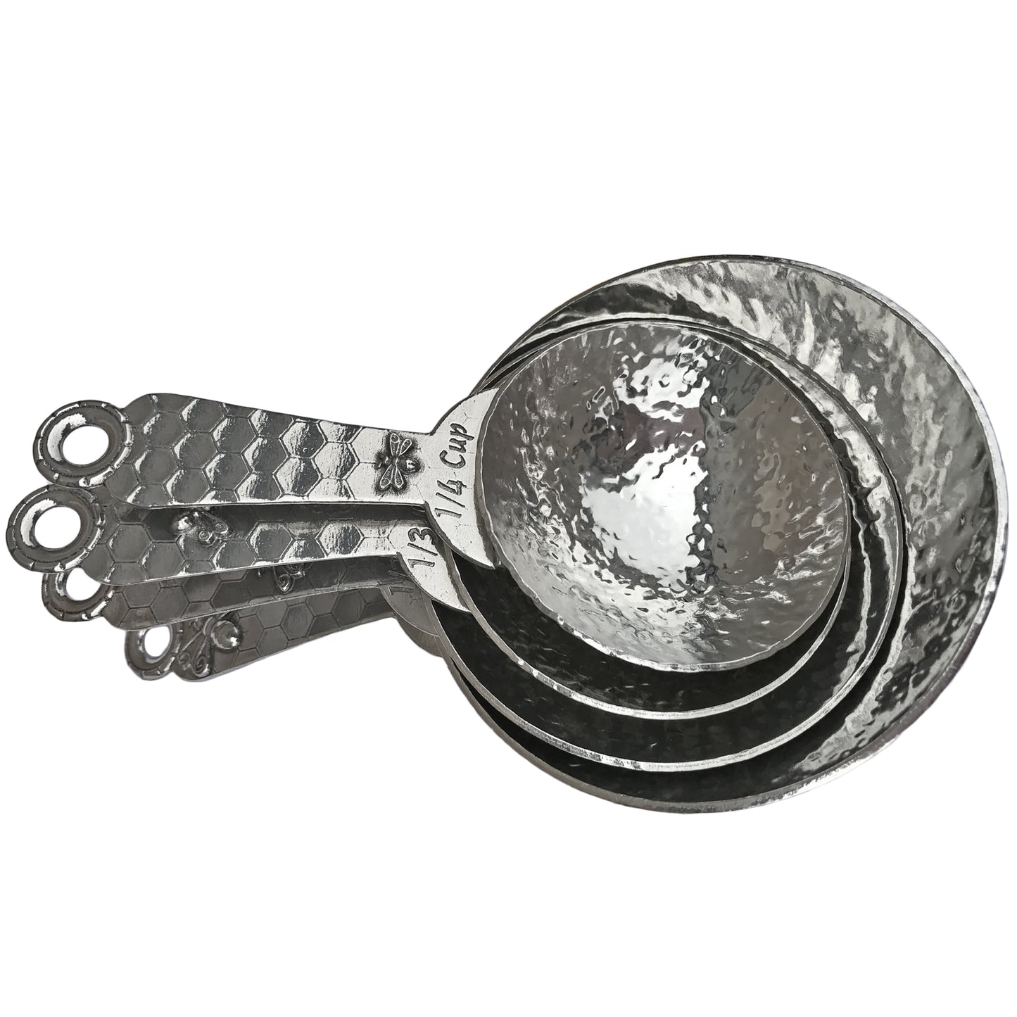 Crosby & Taylor Honeybee 4-piece Pewter Measuring Cup Set