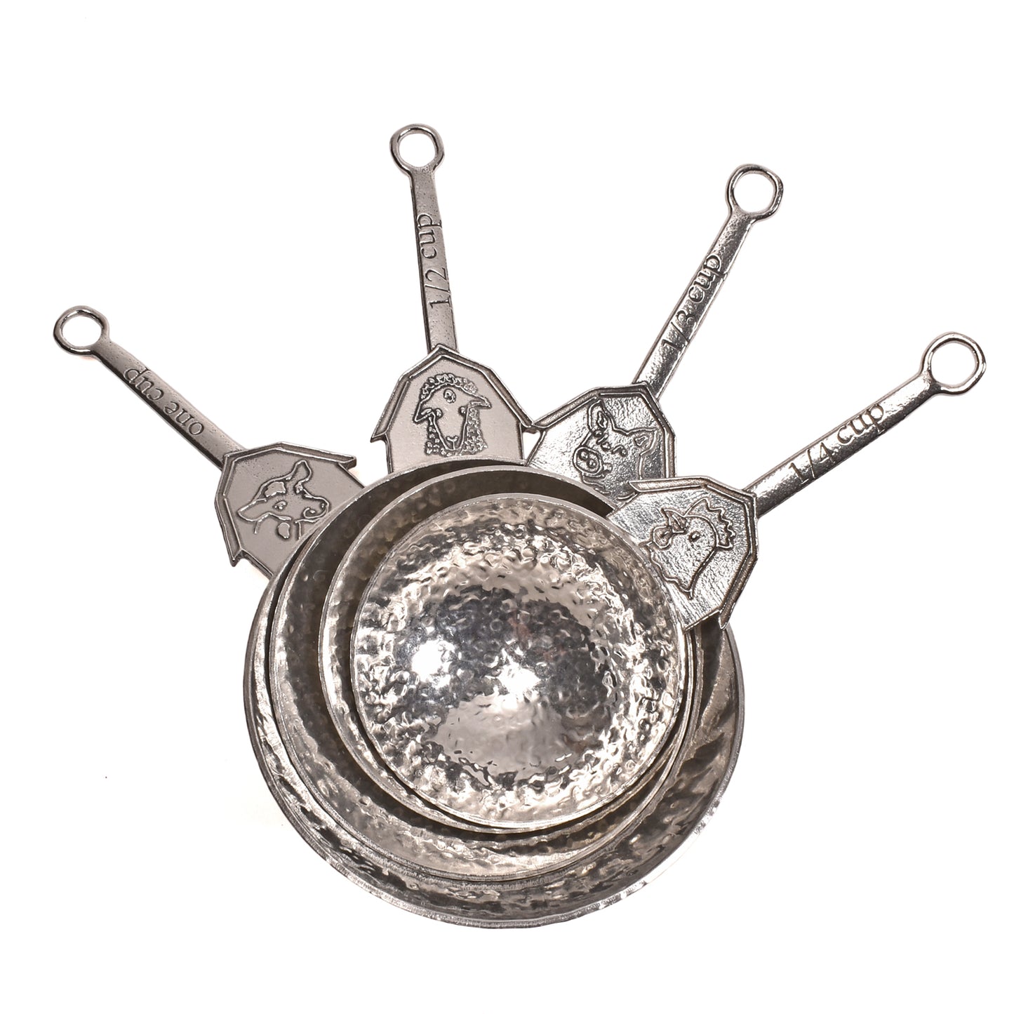 Crosby & Taylor Farm to Table 4-piece Pewter Measuring Cup Set