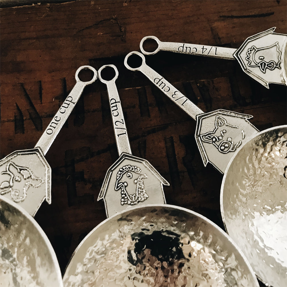Crosby & Taylor Farm to Table 4-piece Pewter Measuring Cup Set