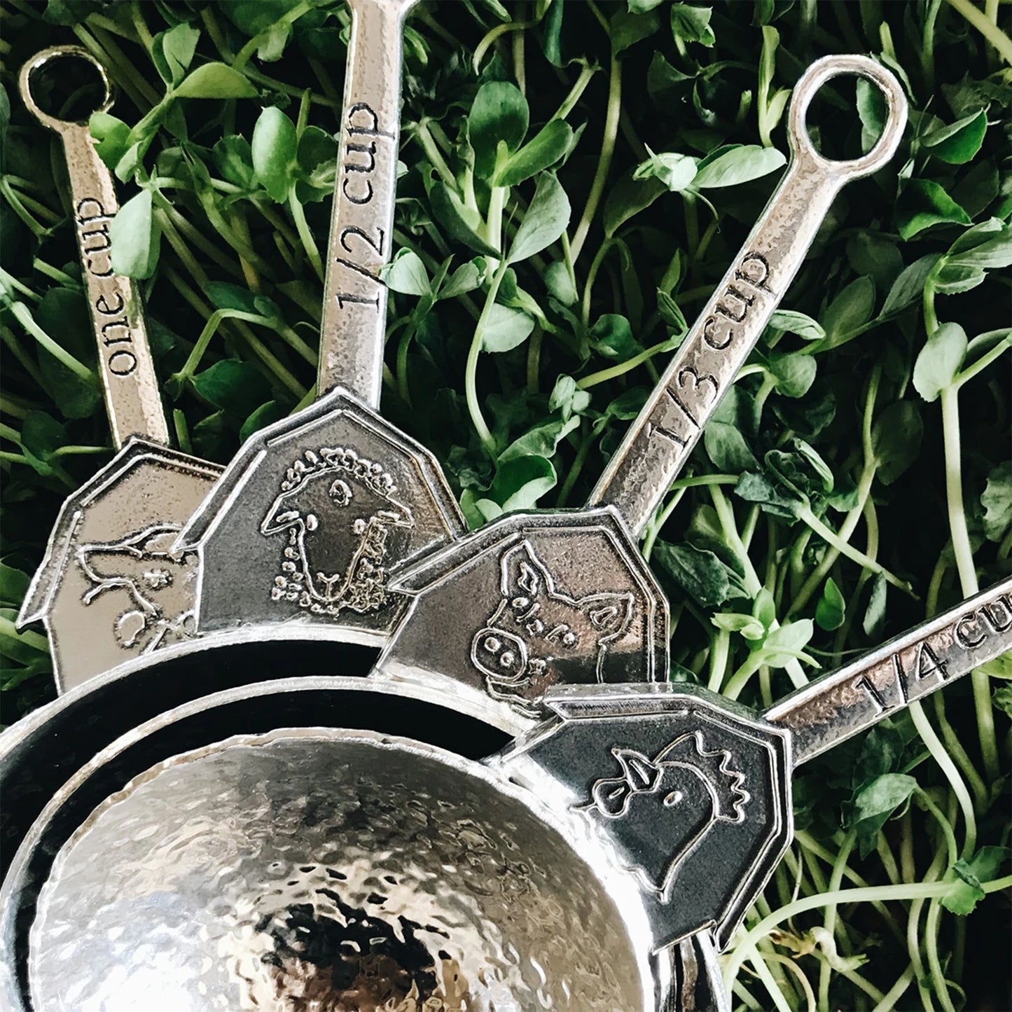 Crosby & Taylor Farm to Table 4-piece Pewter Measuring Cup Set