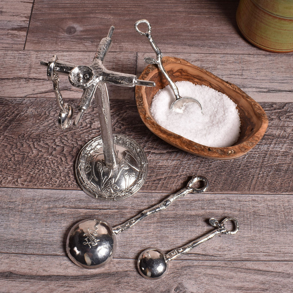 Handmade Pewter Measuring Spoons, Instruments
