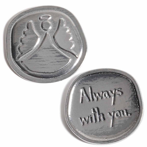 Crosby & Taylor Angel Always with You Handmade American Pewter Inspirational Sentiment Coin…