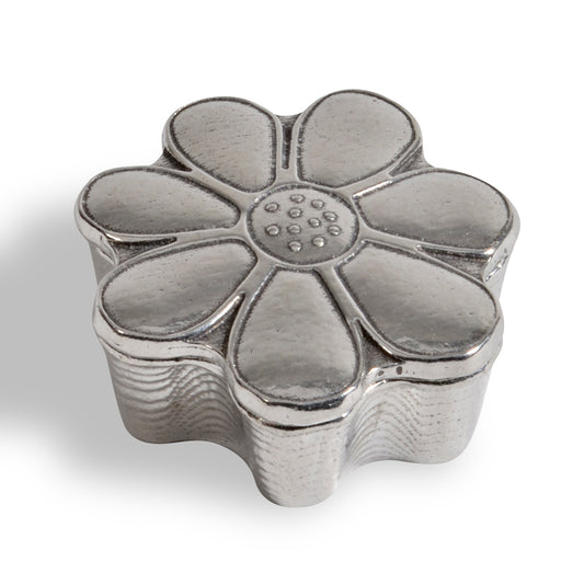 Crosby & Taylor Daisy Flower 1-1/2" Tiny Pewter Sentiment Box