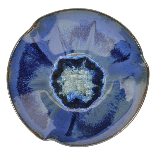 Dock 6 Pottery Pinched Rim Bowl with Fused Glass, Blue - The Barrington Garage