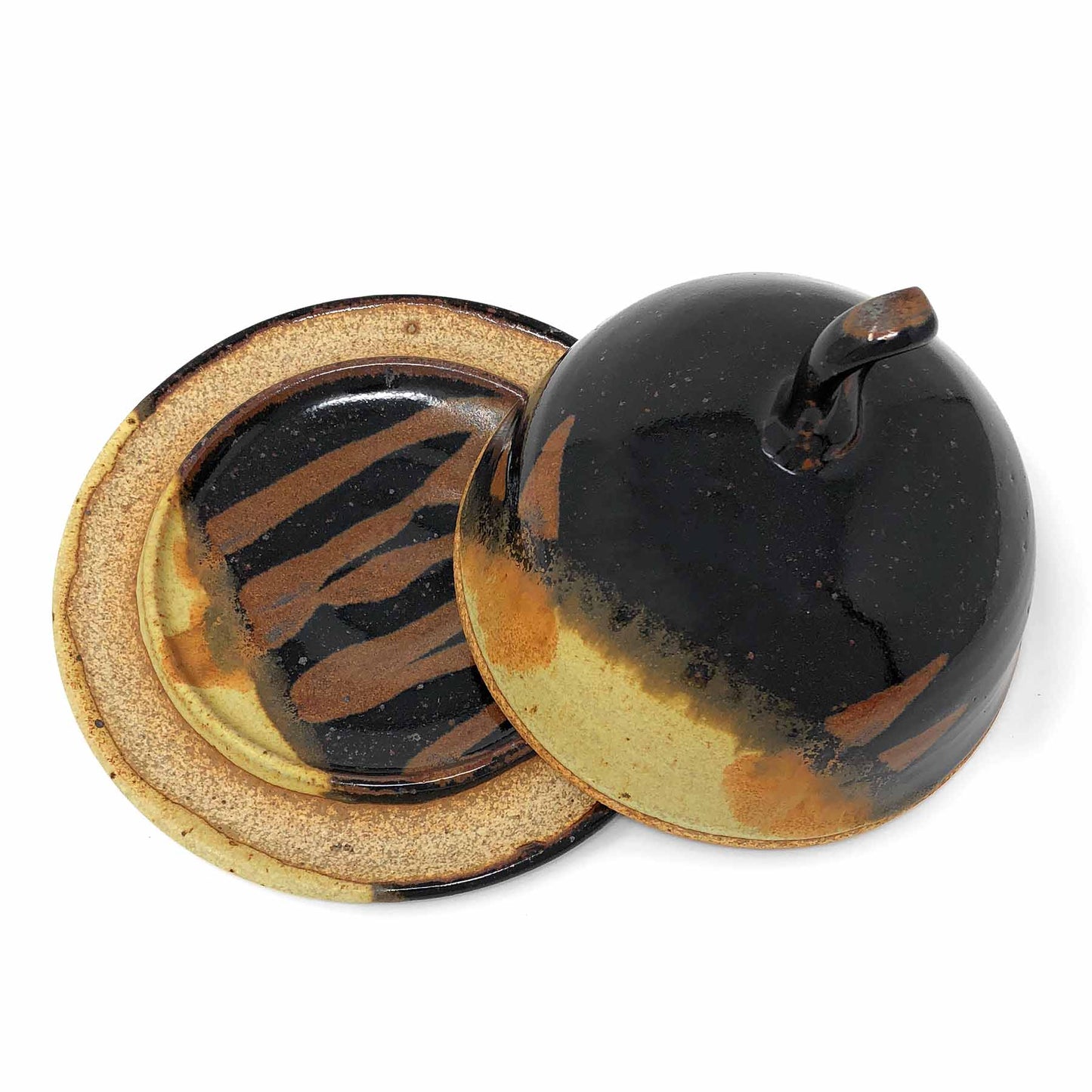 Dock 6 Pottery Butter or Cheese Dish with Dome Lid