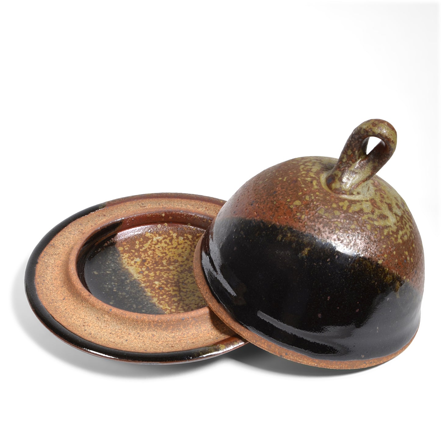 Dock 6 Pottery Butter or Cheese Dish with Dome Lid