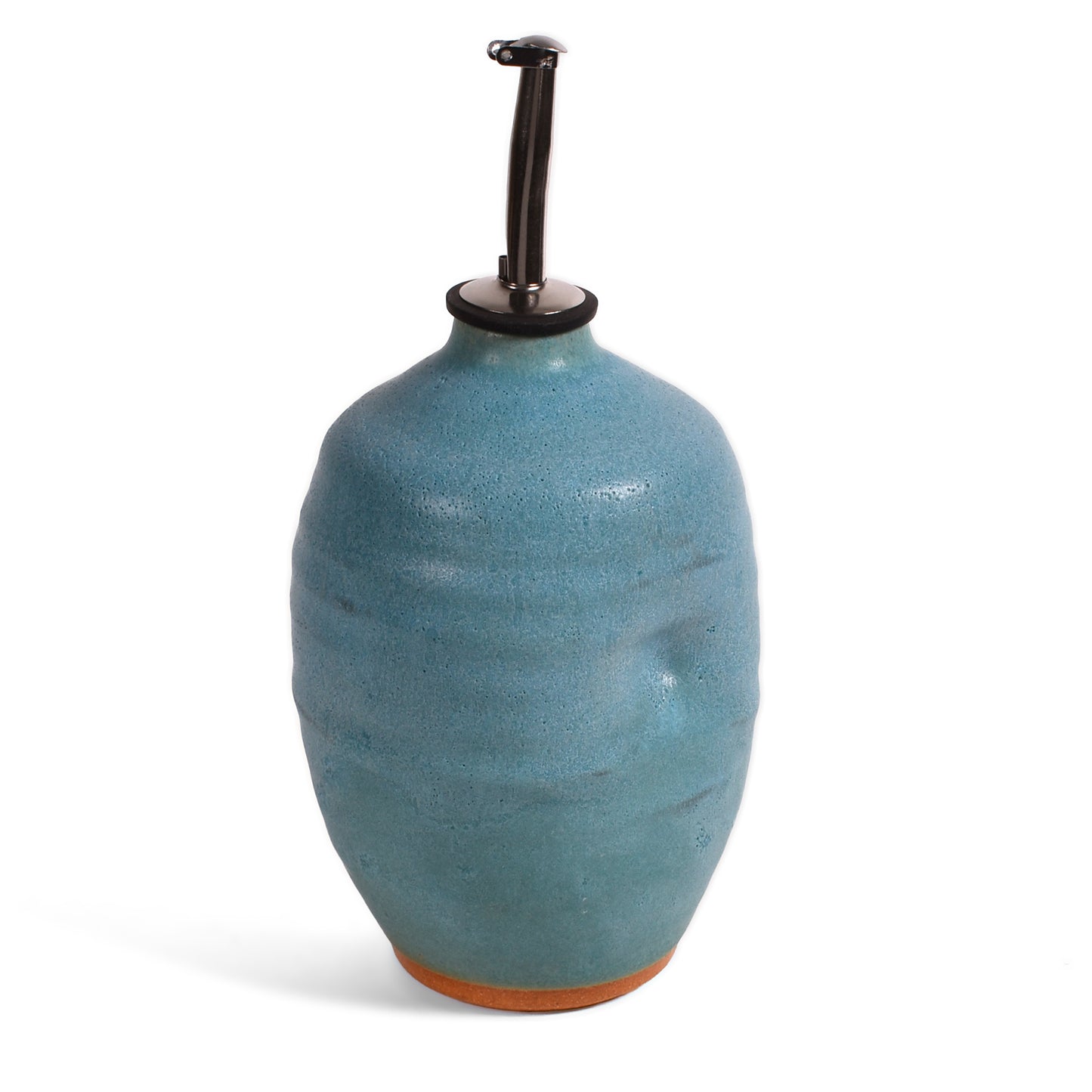 Dock 6 Pottery Handmade Oil Bottle, Turquoise