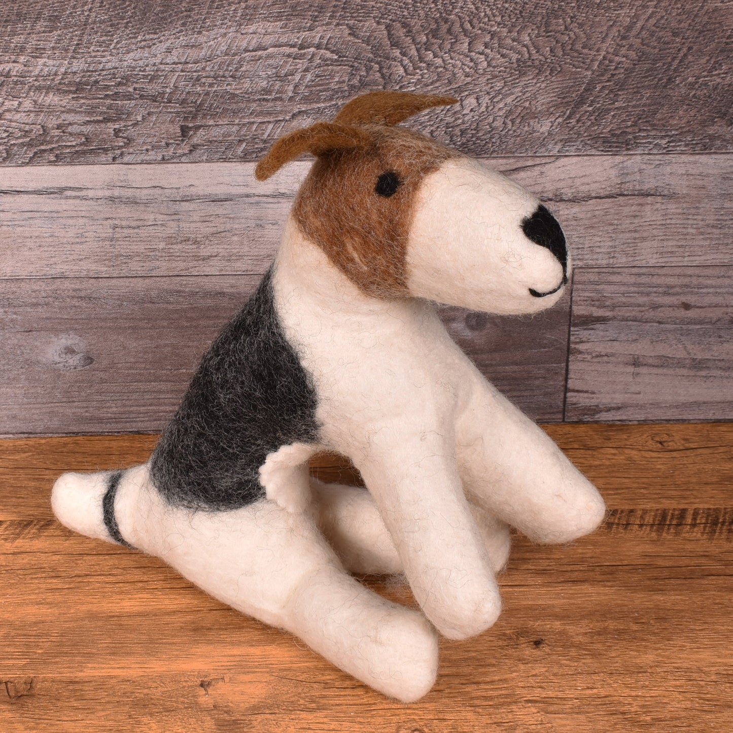 Fair Trade Organic Wool Felt Dog Figurine, Handmade in Nepal