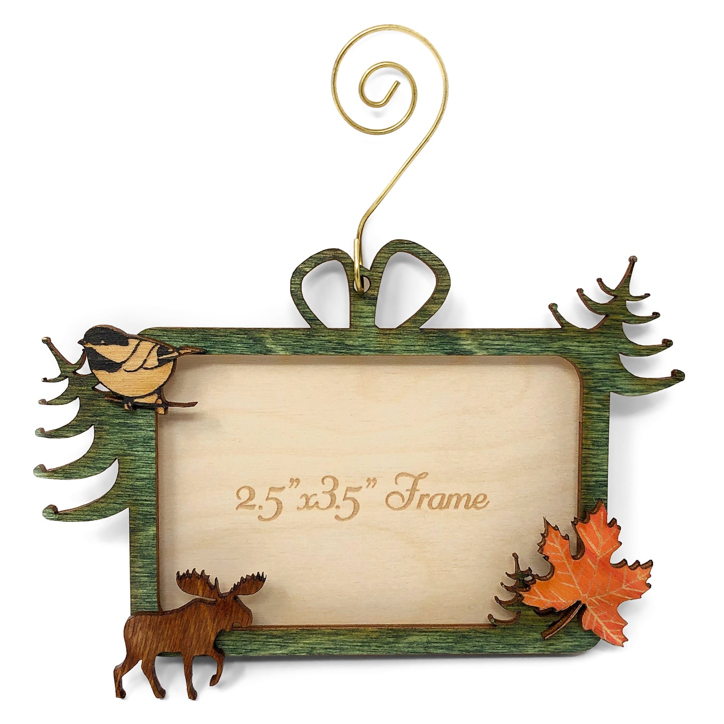 Doles Orchard Laser-Cut Wood Magnetic Photo Ornament, Woodlands
