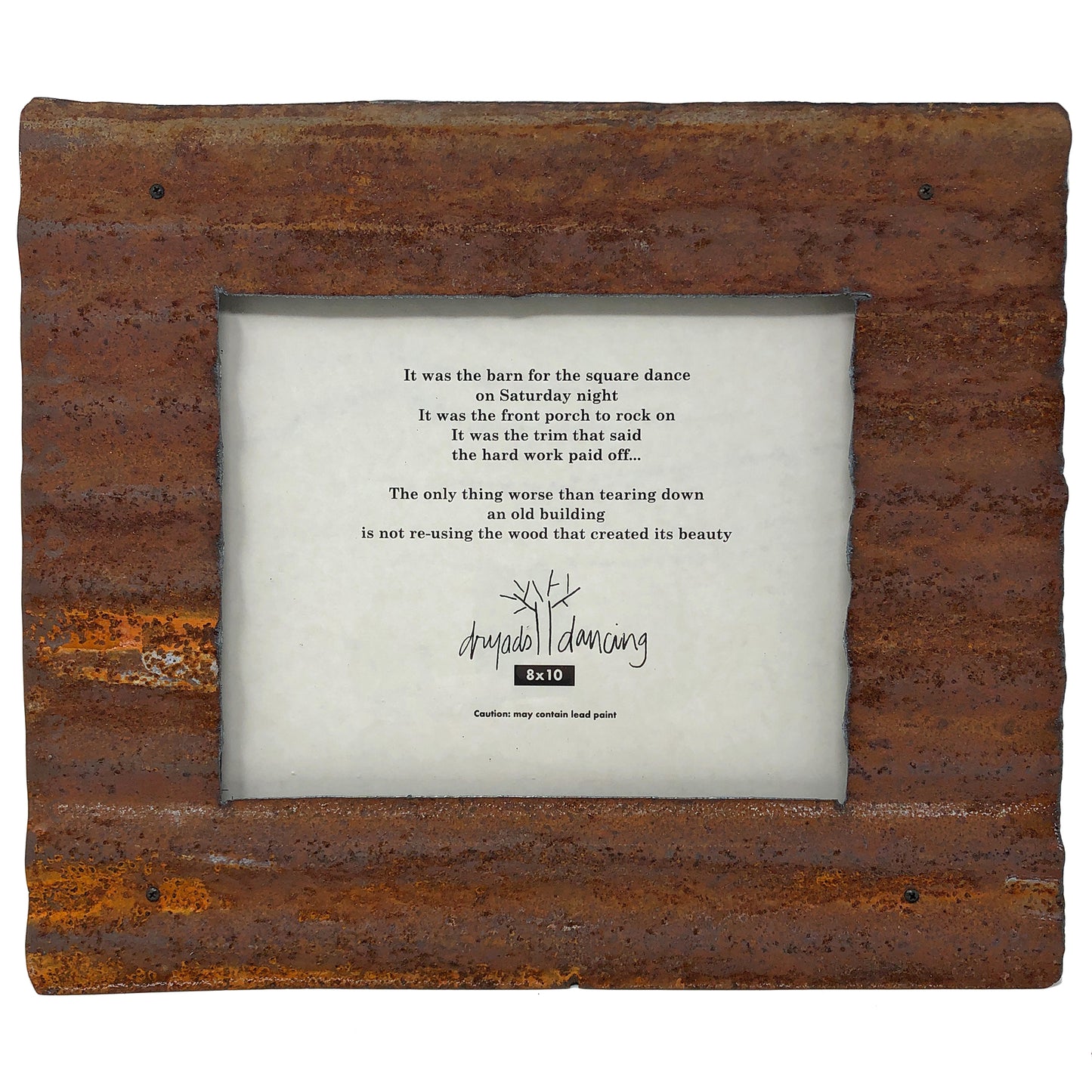 Dryads Dancing Reclaimed Corrugated Roof Tin Photo Frame