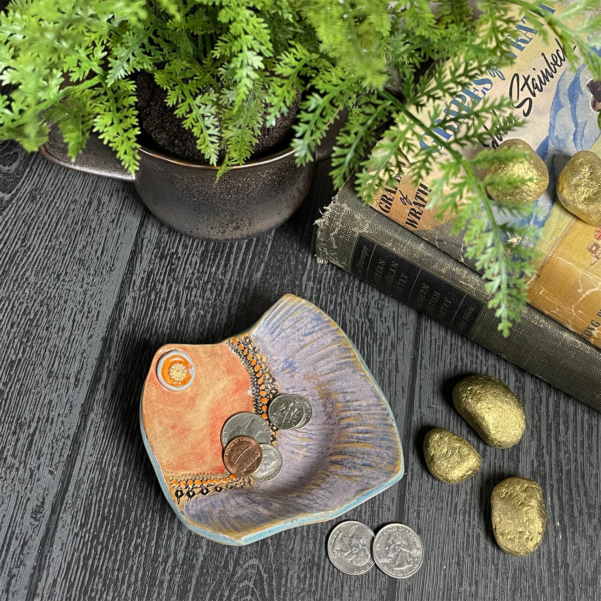 Laurie Pollpeter Eskenazi For Her Small Free Form Dish, Blue/Multi