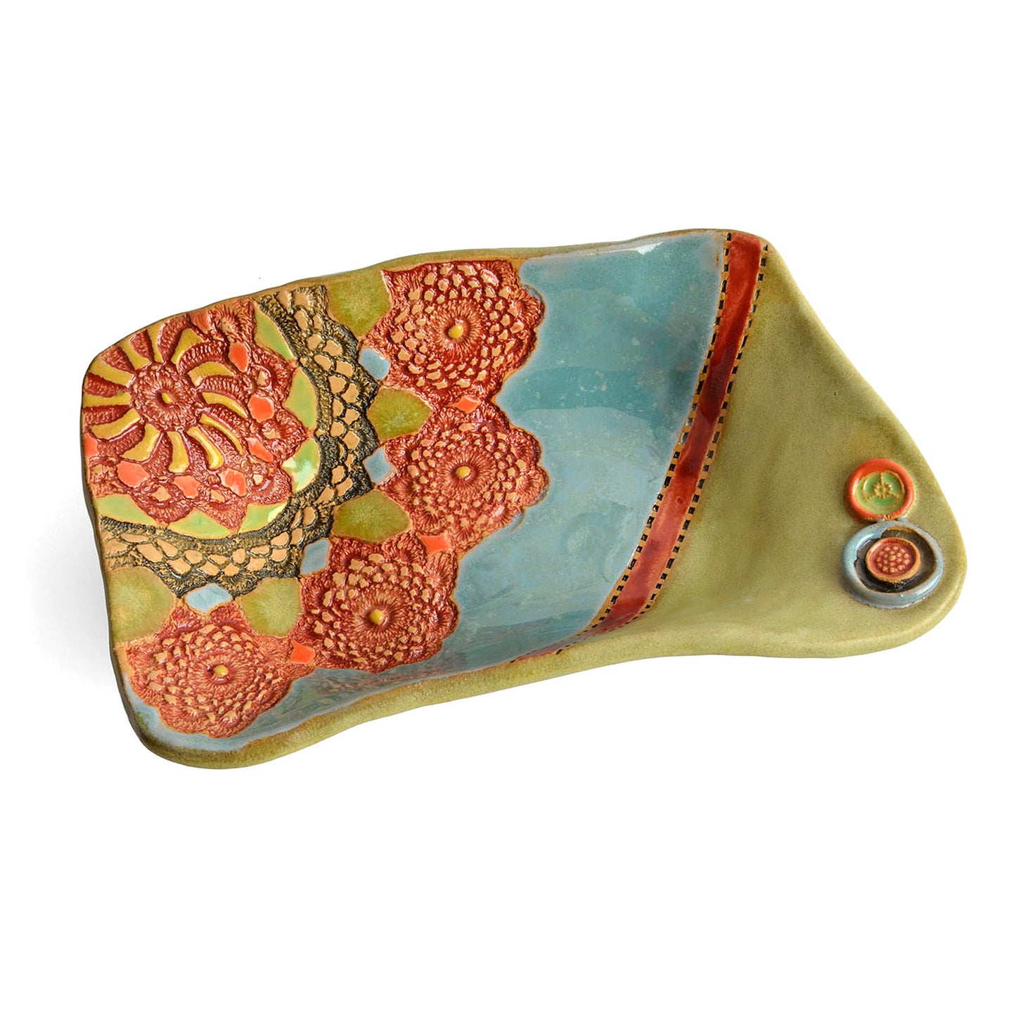 Laurie Pollpeter Eskenazi Harlequin's Flower Medium Free Form Bowl