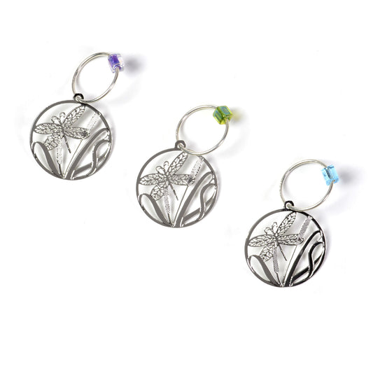 The Elegant Knitter Dragonfly Knitting Needle Charms, Set of 3 - The Barrington Garage