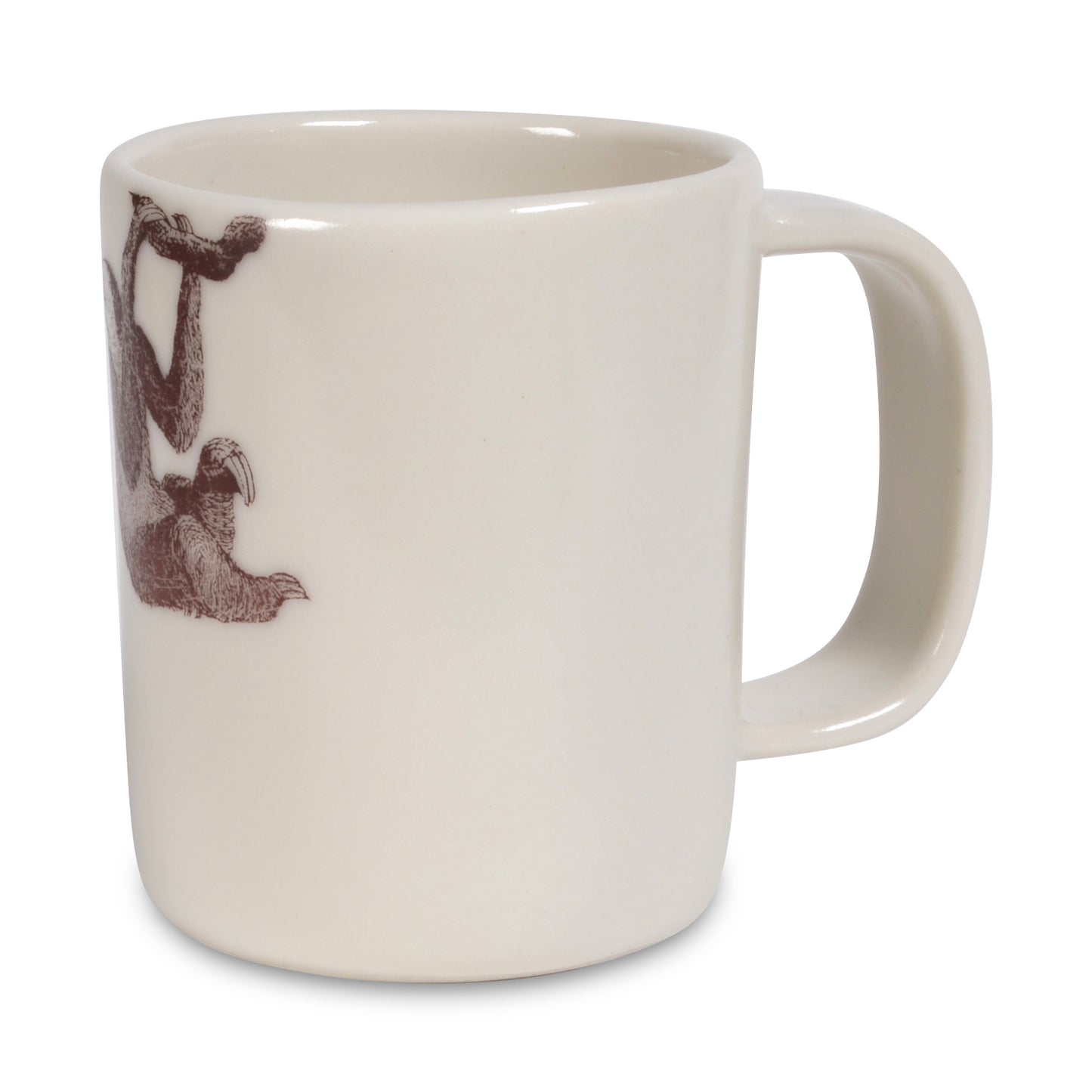 Gleena Handmade Porcelain Mug, Sloth, Ivory