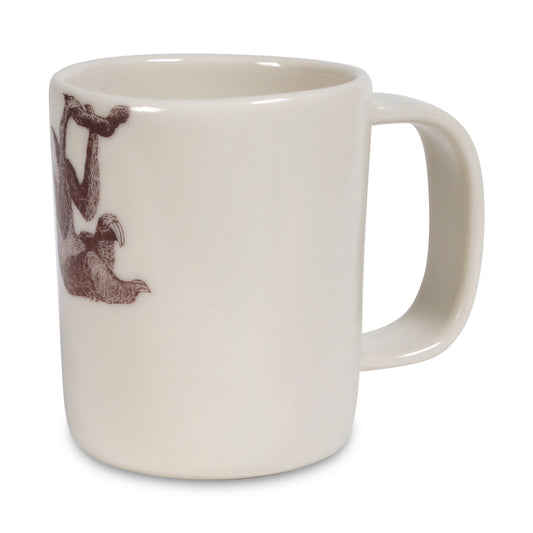Gleena Handmade Porcelain Mug, Sloth, Ivory