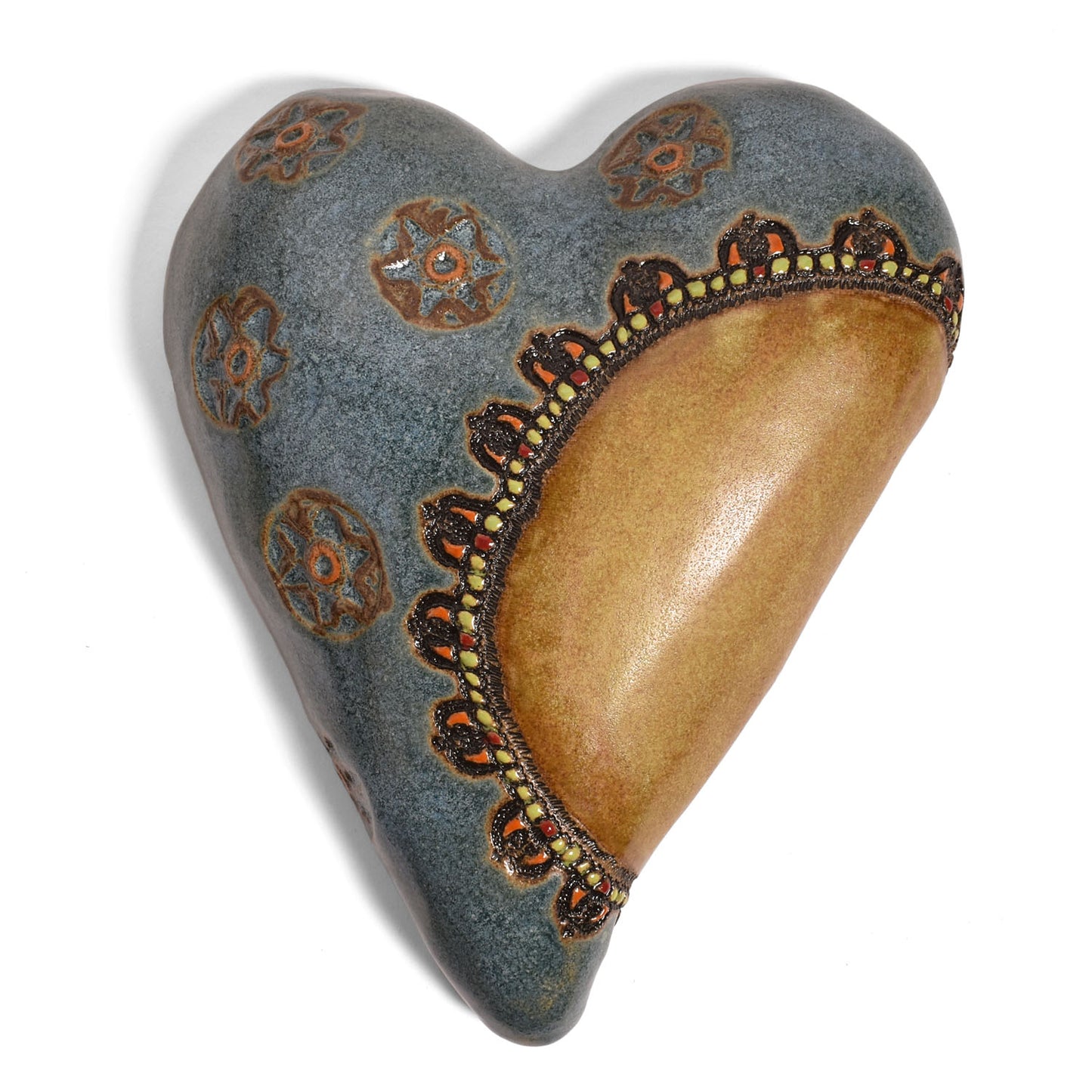 Laurie Pollpeter Eskenazi Miss Kitty's Stars Ceramic Wall Heart