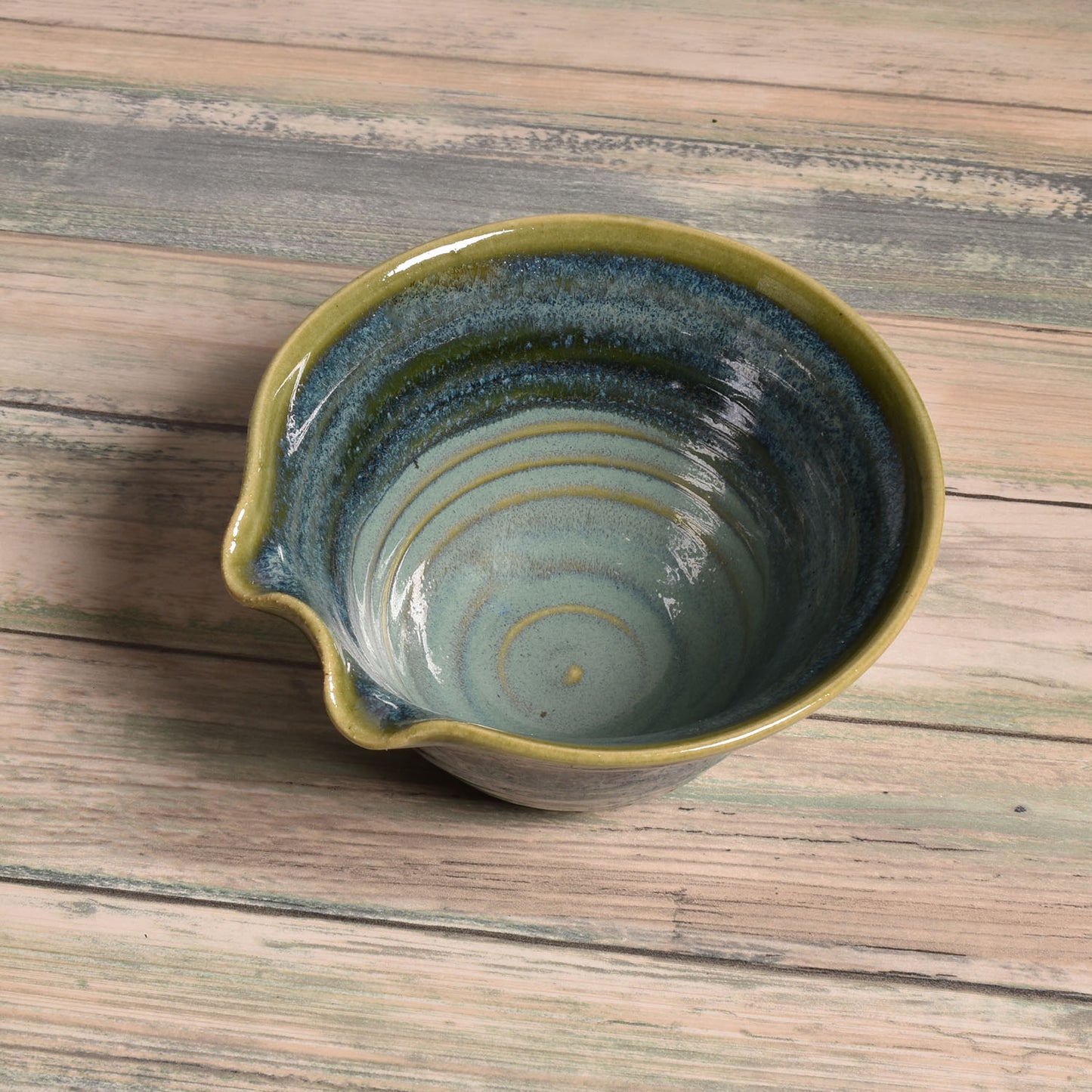 Holman Pottery Handmade 5-inch Single Serving Rice Bowl, Each One Unique, Sea Pearl