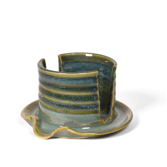 Holman Pottery American Handmade Sponge Holder, Sea Pearl